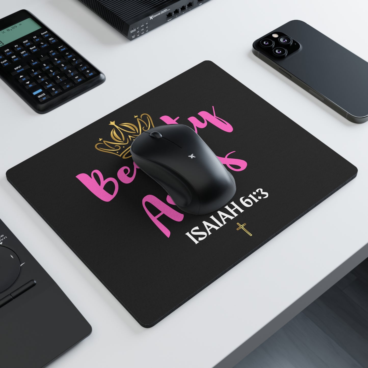 Mouse Pad - 'Beauty for Ashes' Crown Design